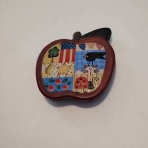 Colorful Apple-Shaped Brooch